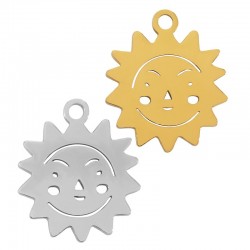 Breloque Soleil 12mm en Acier Inoxydable 304