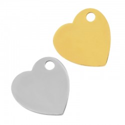 78080692 Stainless Steel 304 Charm Heart 10mm/1mm Ø1mm