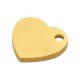 Stainless Steel 304 Charm Heart 10mm/1mm Ø1mm