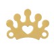 Stainless Steel 304 Connector Crown with Heart 12x9mm