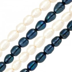 Fresh Water Pearl Bead 9x10mm (Ø2mm) (33pcs)