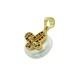 Charm di Perla di Madreperla Rotondo con Farfalla Zirconi 12mm