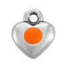 999° Silver Antique Plated/ Fluo Orange