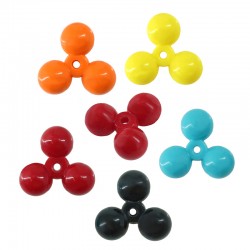 Acrylic Part 3 Round Balls Connected 20mm (Ø2.4mm)