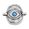 999° Silver Antique Plated/ Fluo Blue/ White/ Black