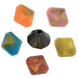 Acrylic Bead Rhombus 13x14mm