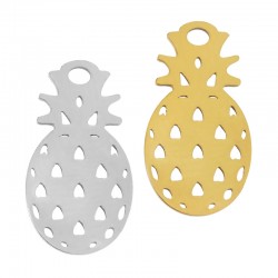 Stainless Steel Charm Pineapple 8.5x15.5mm