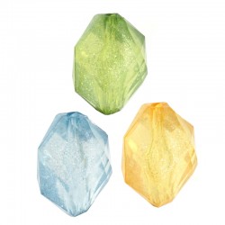 Acrylic Bead Octagon Faceted 23x16mm (Ø3mm)