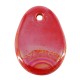 Ceramic Pendant Oval w/ Enamel 38x52mm