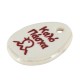 Ceramic Pendant Oval Egg "Καλό Πάσχα" 25x34mm Ø4mm