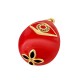 Brass Charm Egg with Evil Eye Enamel & Strass 16x22mm