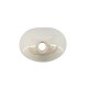 Ceramic Slider Oval w/ Evil Eye & Enamel 15x18mm (Ø2mm)