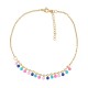 Stainless Steel 304 Anklet Chain w/ Charms & Enamel 210mm