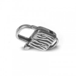 Bande Mousqueton en Argent 925. 20 x 10 mm