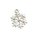 Colgante de Metal Zamak Copo de Nieve Esmaltado 11.5mm