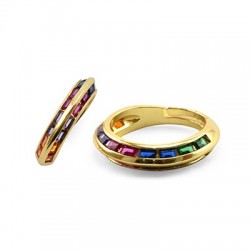 Zircon Brass Finger Ring 22mm