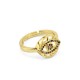Bague ajustable en Métal/Laiton avec Zircons 22mm