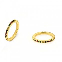 Brass Ring w/ Zircon 22mm