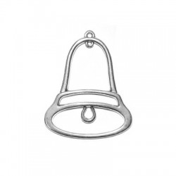 Zamak Pendant Bell Hollow 49x56mm