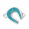 999° Silver Antique Plated/ Perlised Turquoise