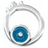 999° Silver Antique Plated/Petrol/Blue