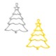 Zamak Pendant Christmas Tree 33x38mm