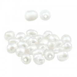 Pearl ABS Bead Oval Irregular 8x6mm (Ø1.2mm)