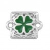 999° Silver Antique Plated/ Green