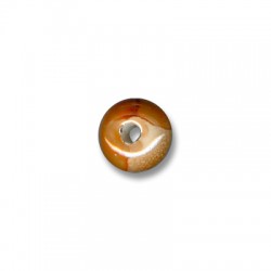 Ceramic Bead Round Oval w/ Enamel 14mm (Ø3.5mm)