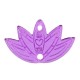 Plexi Acrylic Charm Flower Lotus w/ 2 Holes 24x15mm