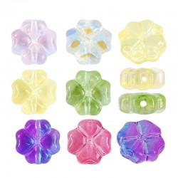 Crystal Flat Slider Bead Flower 10mm (Ø0.5mm)