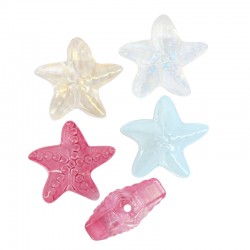 Crystal Slider Bead Starfish 14x15mm (Ø0.5mm)