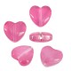 Crystal Slider Bead Heart 12x13mm (Ø0.5mm)
