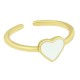 Brass Ring Heart w/ Enamel 21mm