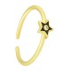 Bague en Laiton Émaillé Étoile avec Zircon 20 mm