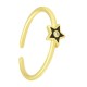 Brass Ring Star w/ Zircon & Enamel 20mm