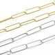 Chaîne maille Rectangle 27x7.5mm/1mm en Acier inoxydable 304
