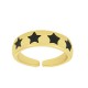Anillo de Metal Latón Redondo Estrella con Esmalte 21mm