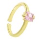 Zircon Brass Finger Ring Square 5x21mm
