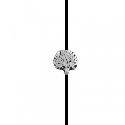 Zamak Slider Bead Round Tree of Life 7.5mm (Ø 1.2mm)