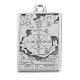 Zamak Charm Tag Tarot Card w/ Compass 15x24mm