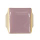 Enameled Brass Finger Ring Rectangular 20x18mm