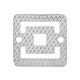 Μεταλλικό Μπρούτζινο Στοιχείο Τετράγωνο για Μακραμέ 11mm