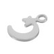 Breloque demi-lune avec étoile 7x11mm en Acier Inoxydable 304