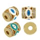 Tubo in Ottone Smaltato con Zircone Occhio Malvagio 10 mm Ø3 mm