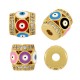 Tubo in Ottone Smaltato con Occhio Malvagio e Zircone 11 mm Ø3 mm