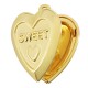 Μεταλλικό Μπρούτζινο Μοτίφ Καρδιά “Sweet” Ανοιγόμενο 19mm