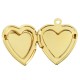 Brass Charm Heart Openable 19mm