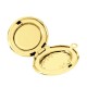 Brass Charm Oval Openable 21x16mm