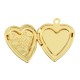 Brass Charm Heart “Love You” Openable w/ Flower 19mm